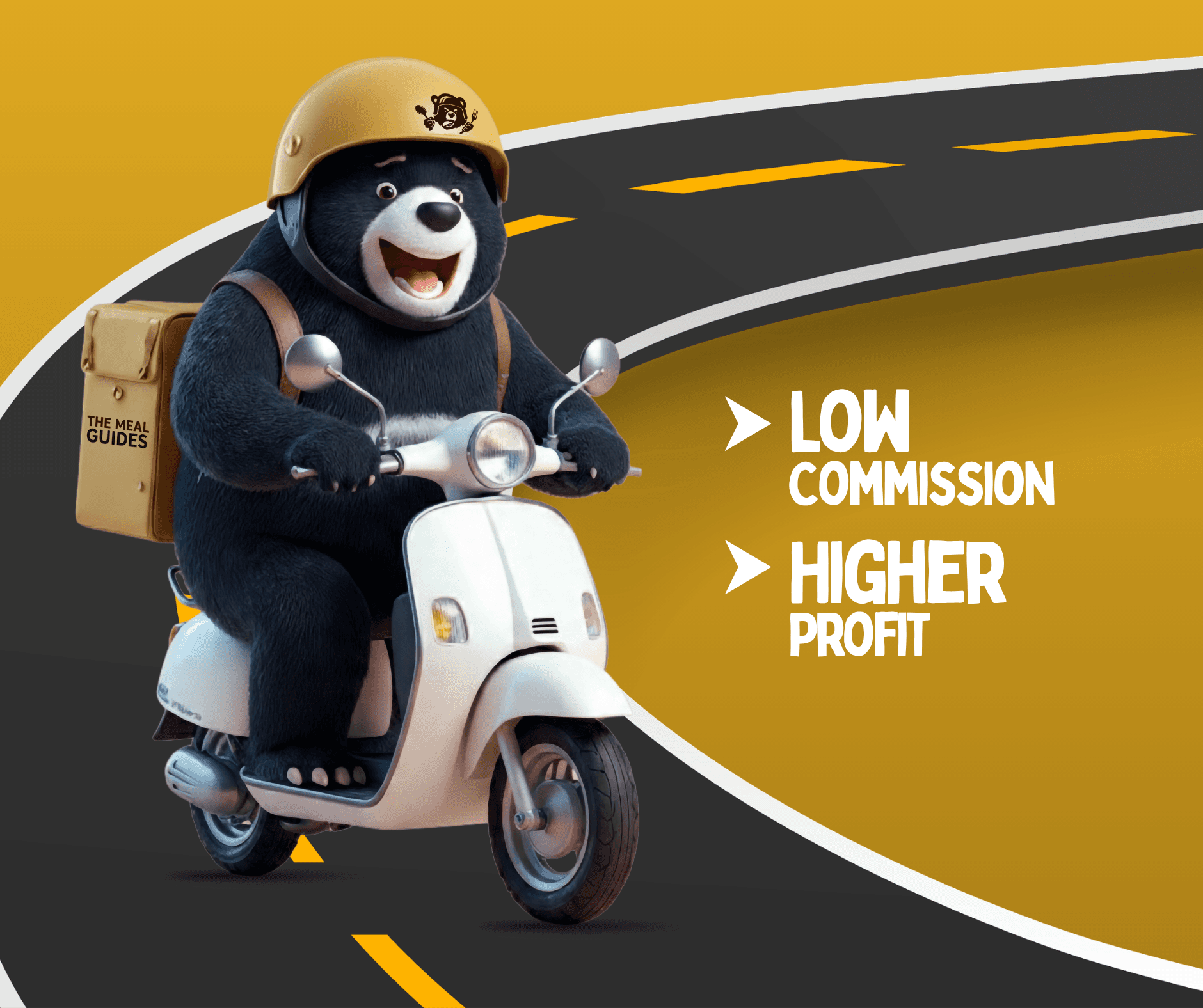 The Meal Guides bear mascot